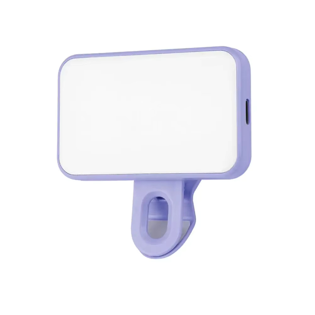 Portable Mini LED Fill Light Mobile Phone Clip-On Selfie Light USB Rechargeable