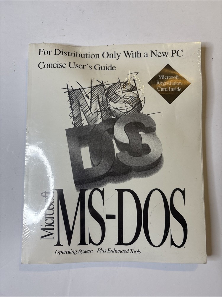 Vintage Microsoft MS-DOS Plus Enhanced Tools 5.25" Disk - New Sealed