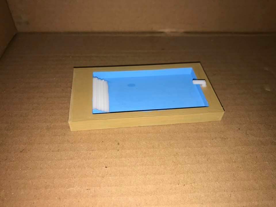 Ho 1/87 Scale Rectangular Swimming Pool Set. (Unpainted)