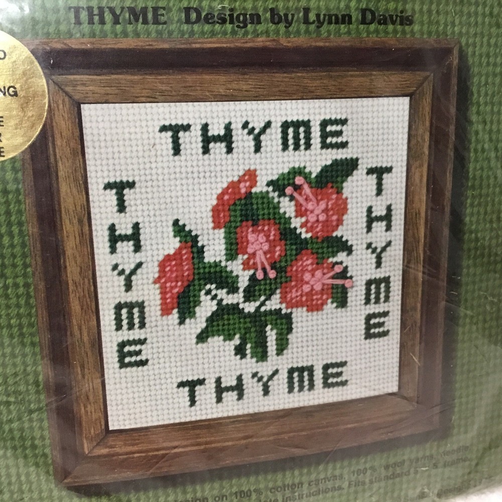 Vintage Sunset Designs Needle Pointers Thyme # 5325 Needlepoint Kit 1975 NOS