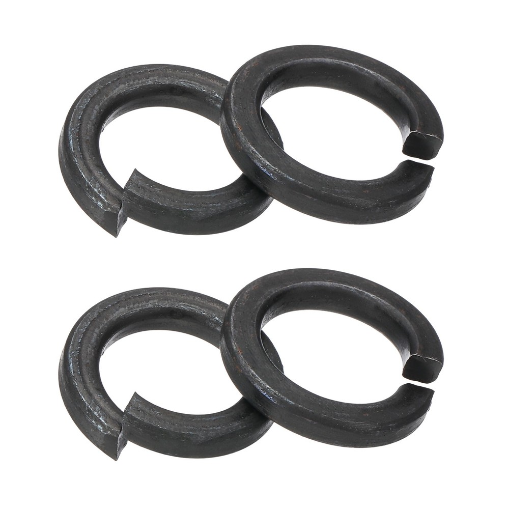 80 Pcs M14 Split Lock Washer Spring Lock Washer Spring Steel, Black