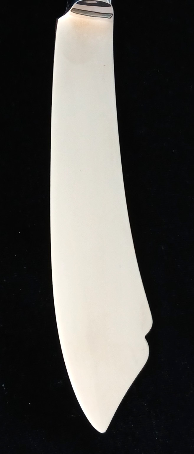 S Kirk and Son Repousse sterling silver stainless handle fish knife 10 3/8" Mng