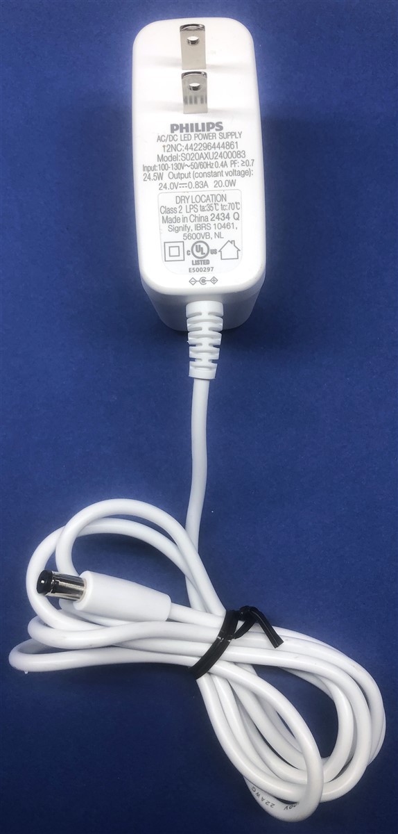 Genuine Philips Hue Lightstripe AC Adapter Power Supply 24V/20W S020AXU2400083