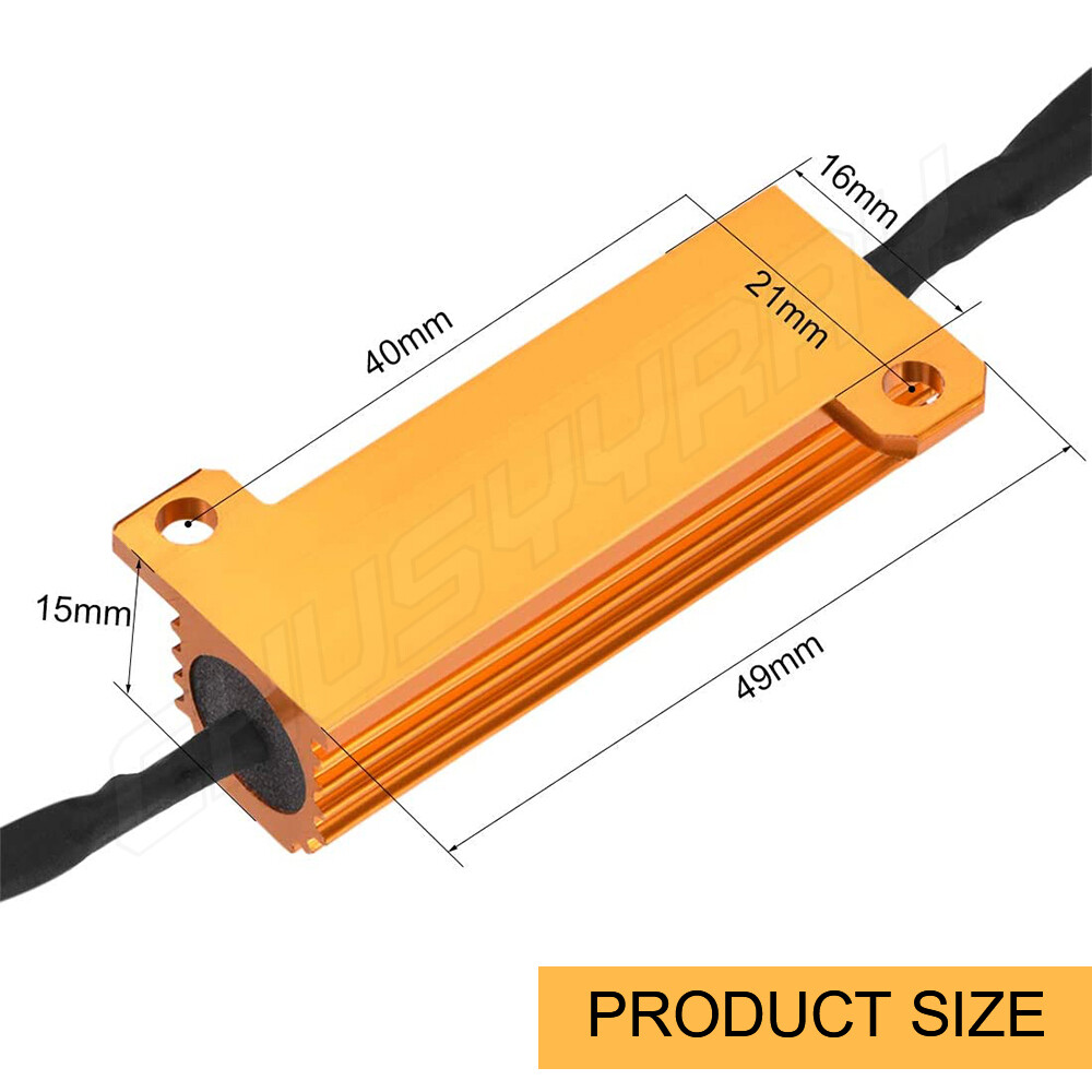 Dos resistencias de carga de 50W 6ohmKit Stop Flicker Error Code y CANBUS Fix