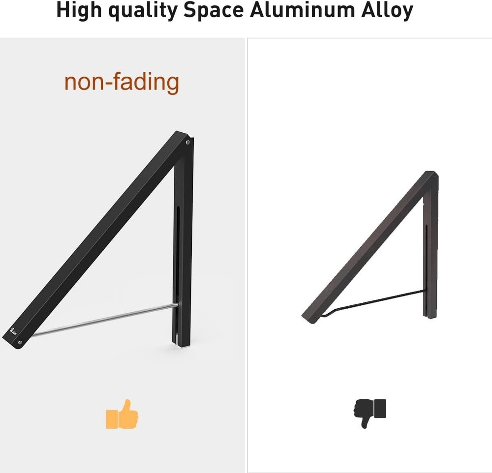 Compact Folding Drying Rack - Wall-Mounted Aluminum for Easy Space Saving
