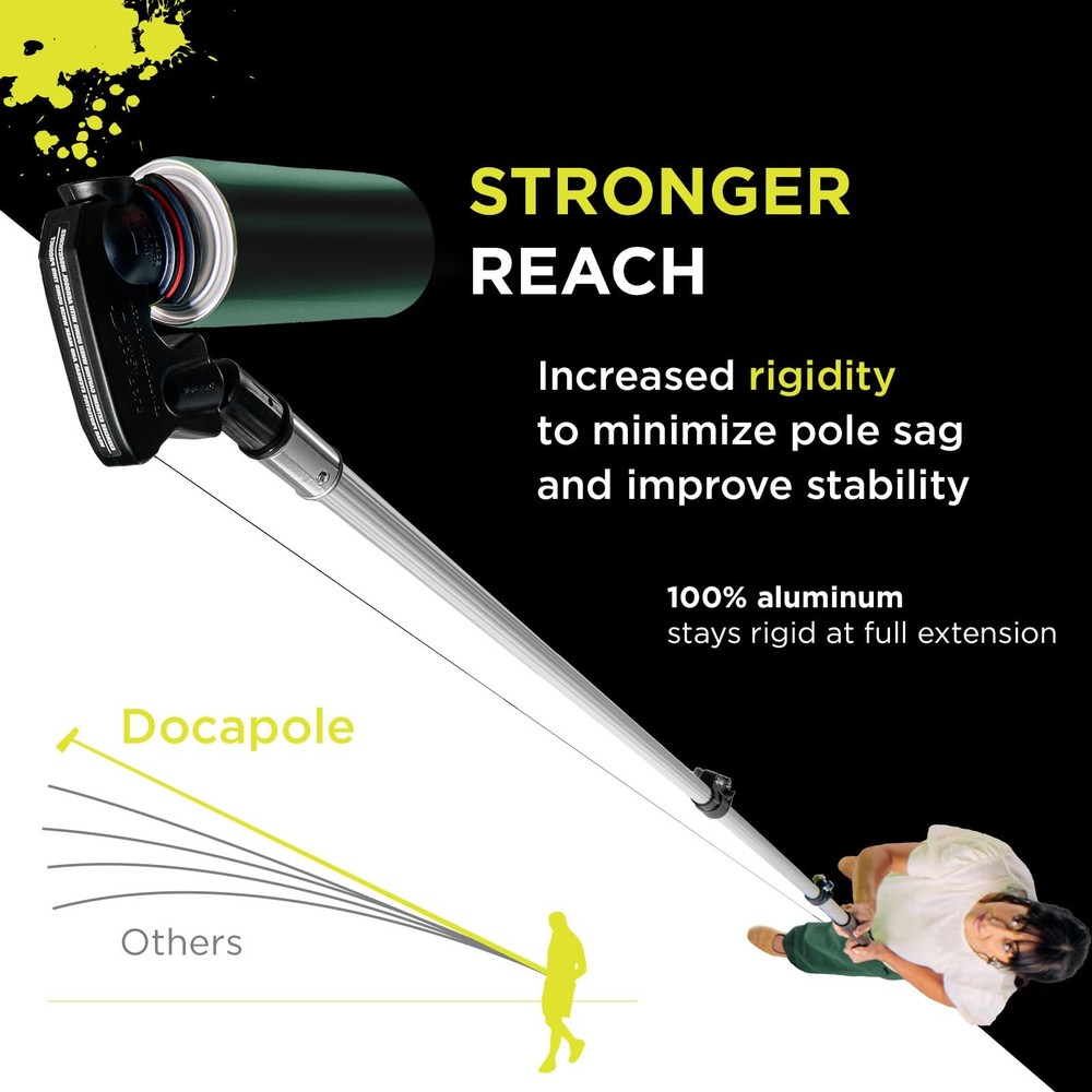 12 Ft Telescoping Extension Pole Squeegee Multi Angle Cleaning Tool Handle