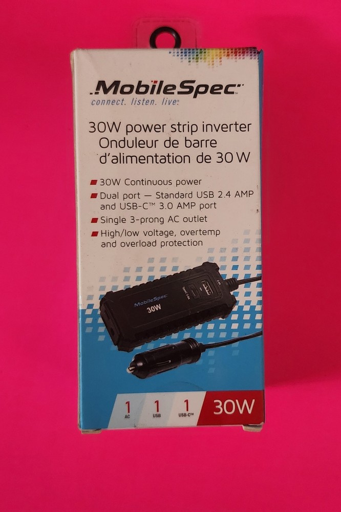 Mobile Spec. 30-Watt Power Strip Inverter