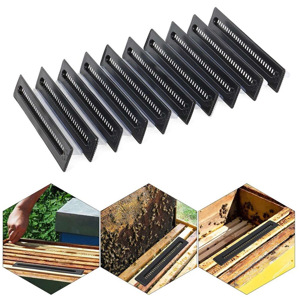 10pcs Small Bee Hive Beetle Blaster Beehive Beetle Trap Beekeeping Tools Black