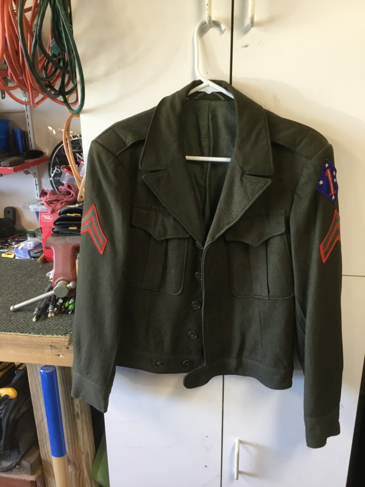 USMC 1ST MARINE CORPS IKE JACKET, SIZE 36 R