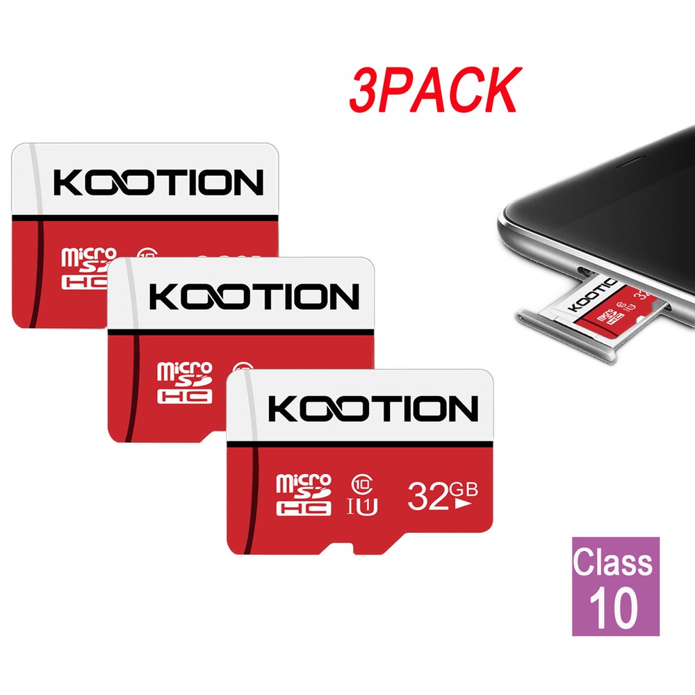 3PCS 32GB Micro SD Card SDHC Memory Card Class 10 Phone Memory TF Card Storage