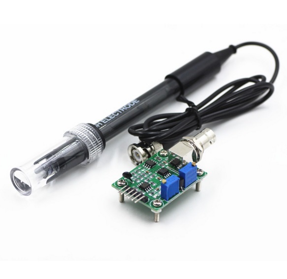 Liquid PH0-14 Value Detect Sensor Module + PH Electrode Probe BNC for Arduino