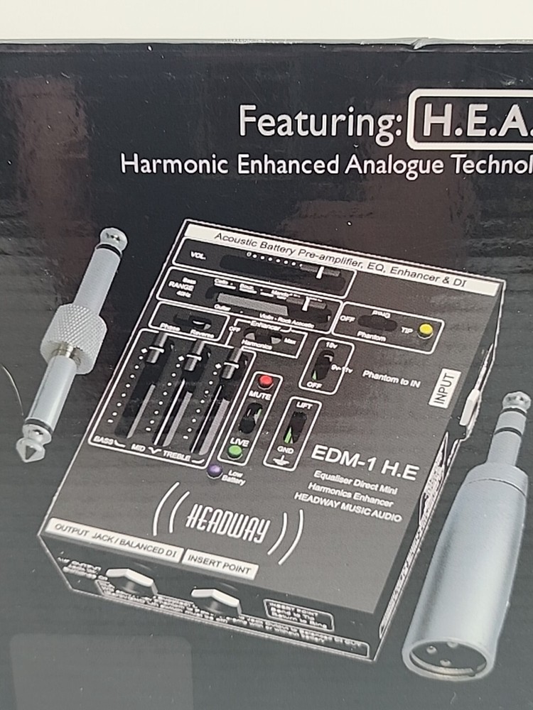 EDM–1 H.E Harmonic Enhancer Multi-function Mini Pre-Amplifer With 3 Band EQ New
