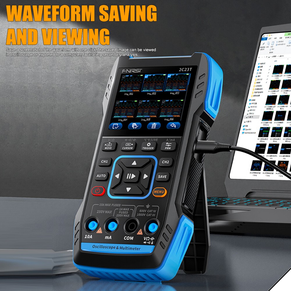 FNIRSI 2C23T Handheld Digital Oscilloscope Multimeter Function Signal Generator