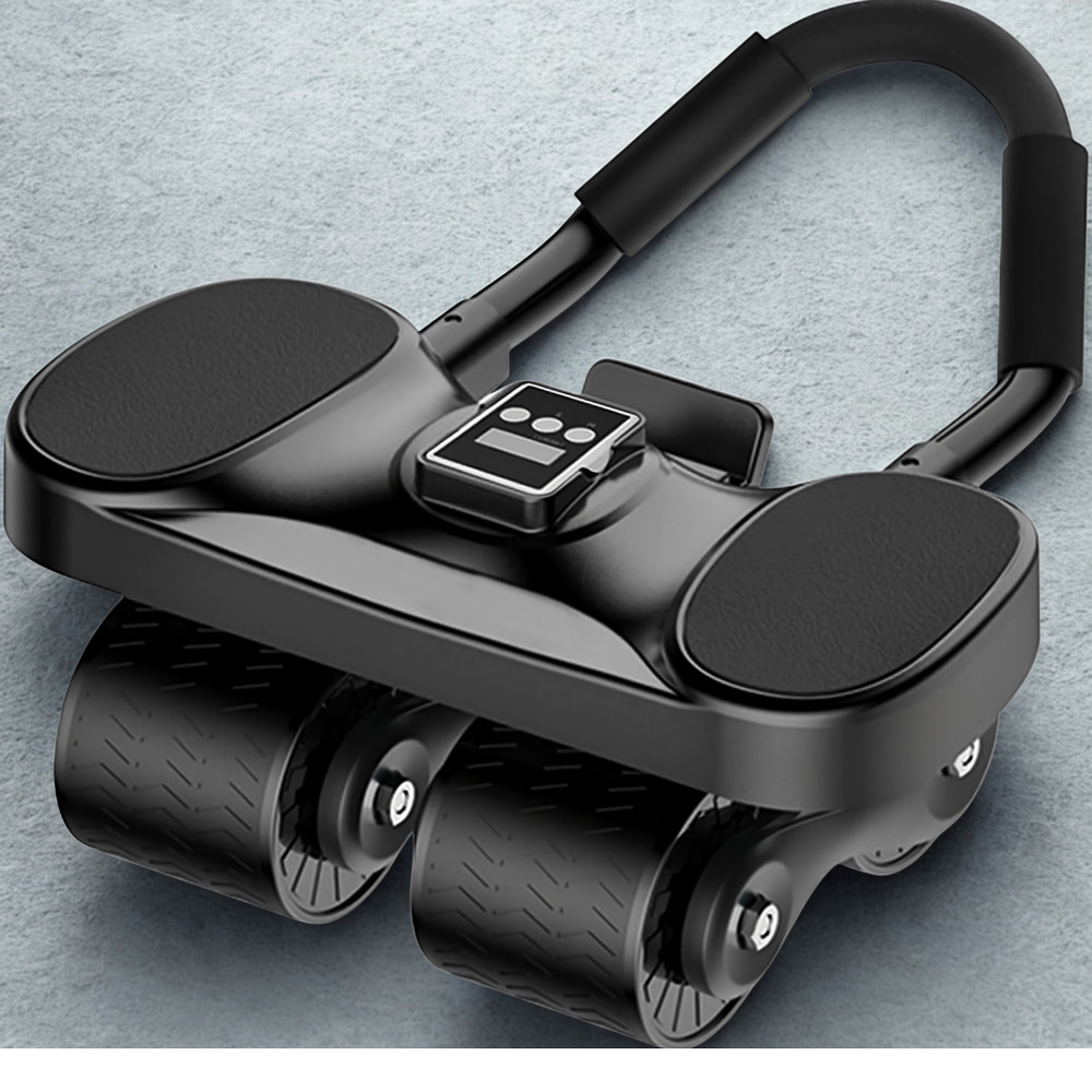 Ab Roller Wheel Home Core Exercise Ab Machine, Counting Ab Wheel Roller + Mat