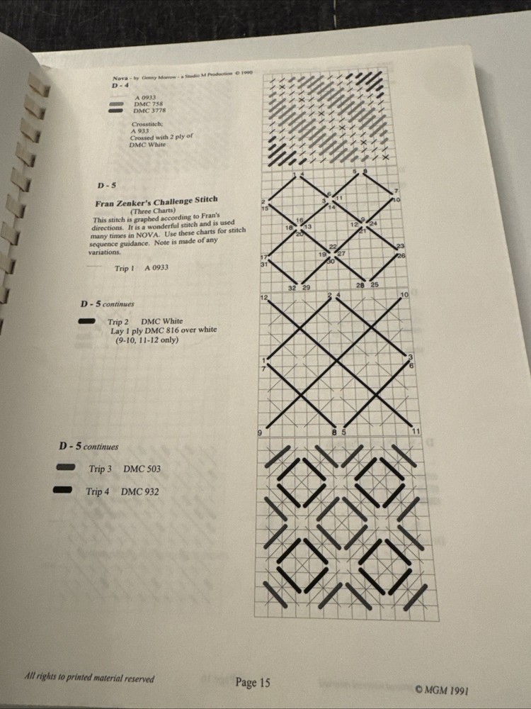 Genny Morrow Designs NOVA Needlepoint Instruction Book B50