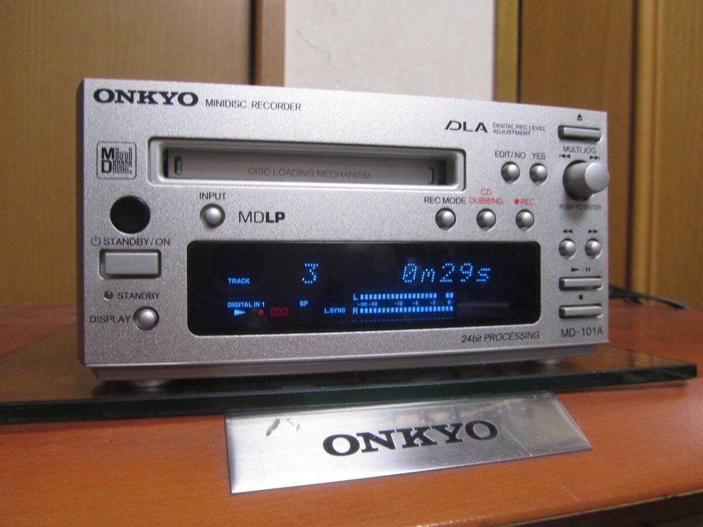 ONKYO MD-101A Mini Disc Player Deck Recorder Working Confirmed