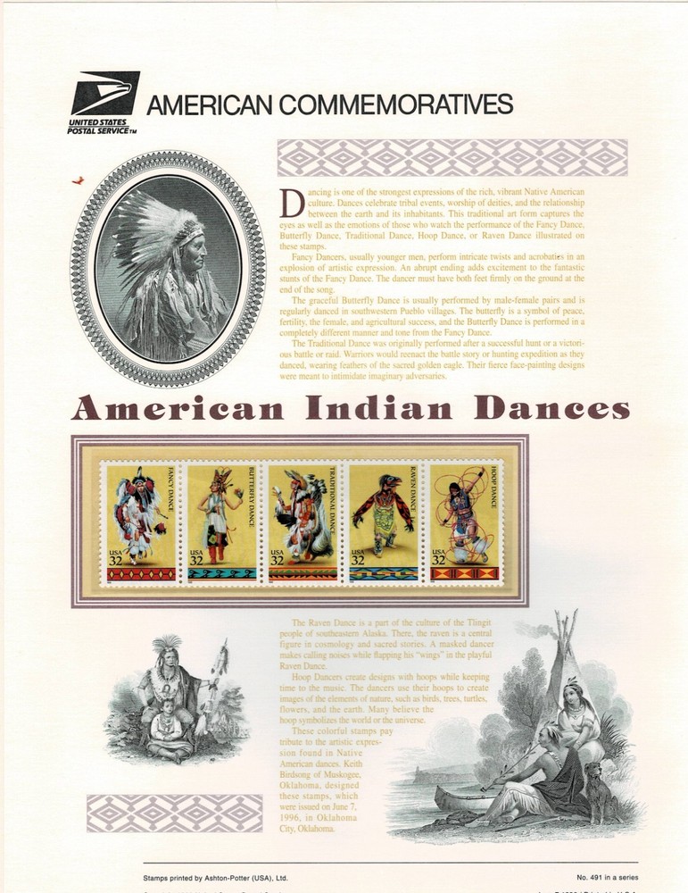 USPS Commemorative Stamp Panels USPS 1996