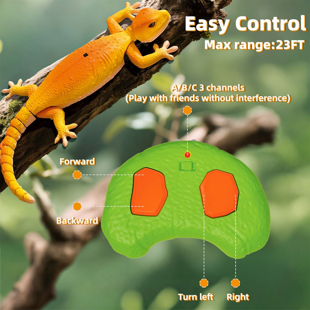 Wall Climb Gecko Toy Remote Control Interactive Game Wall Crawler Robot Kid Gift
