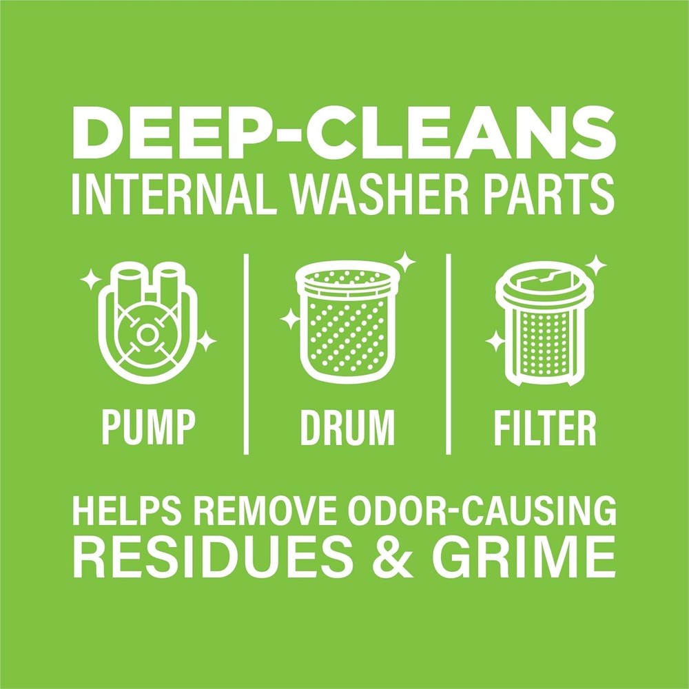Washing Machine Cleaner, Helps Power Away Odor Causing Bacteria & Grime Deep ...