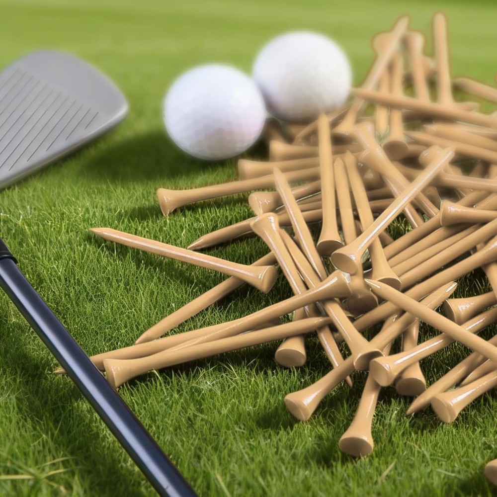 Eco-Friendly Bamboo Golf Tees - Available in Bulk 1000 Count for Performance