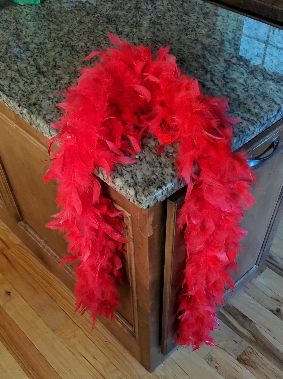 Red Feathers Boa String 6 Feet Long Accent Dance Piece Costume Sexy