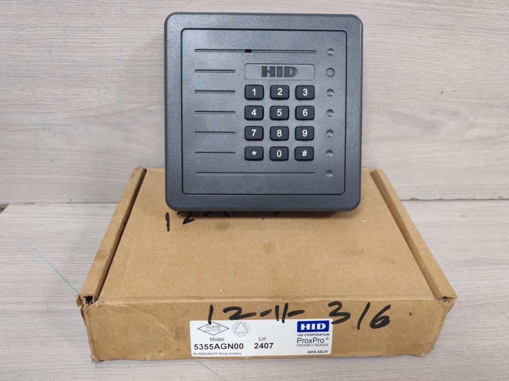 Hid Proxpro 5355AGN00 Proximity Reader w/ 5355AGK09 Keypad Access Control