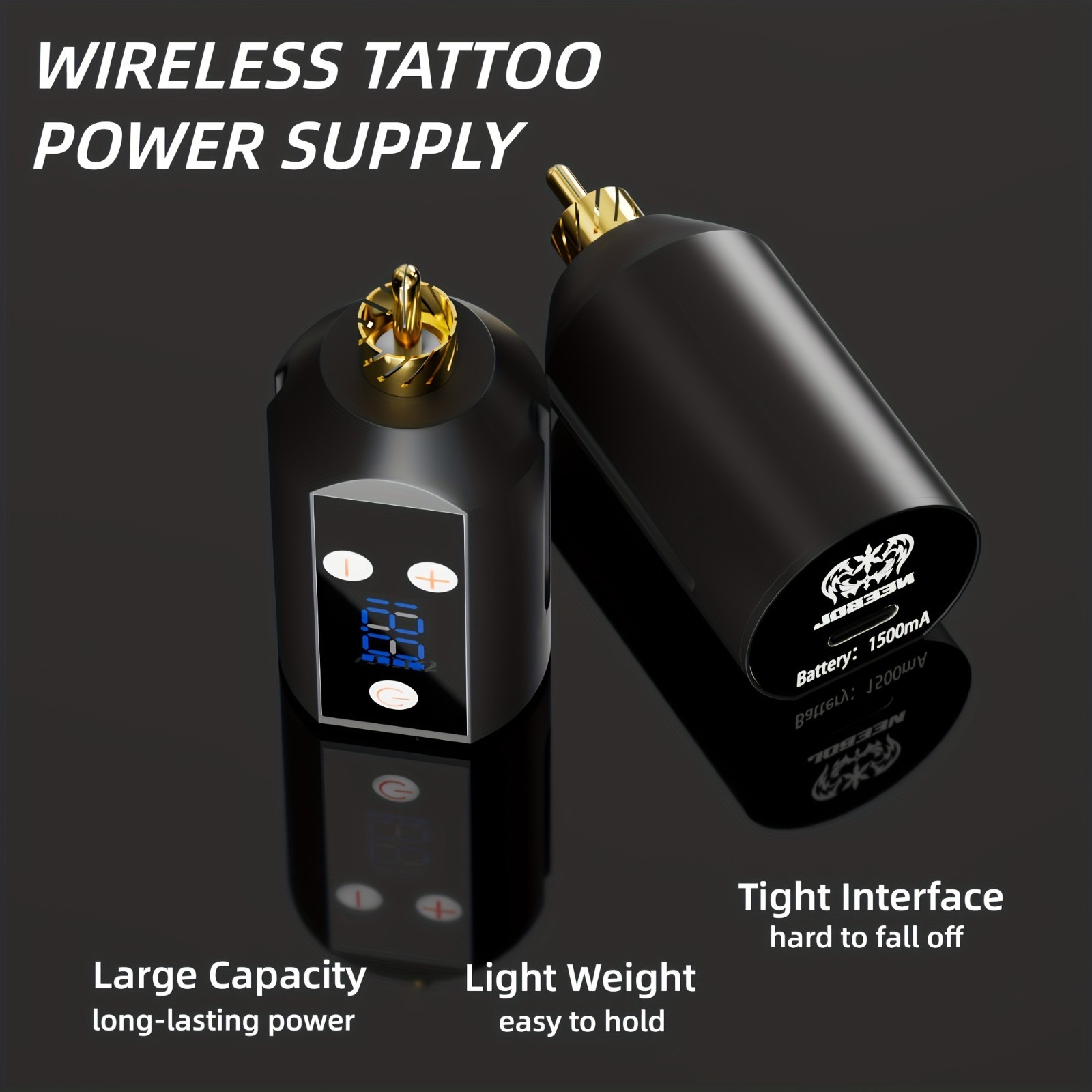 Wireless Tattoo Gun Kit Complete Rotary Pen Machine With Power Supply Ink Needle