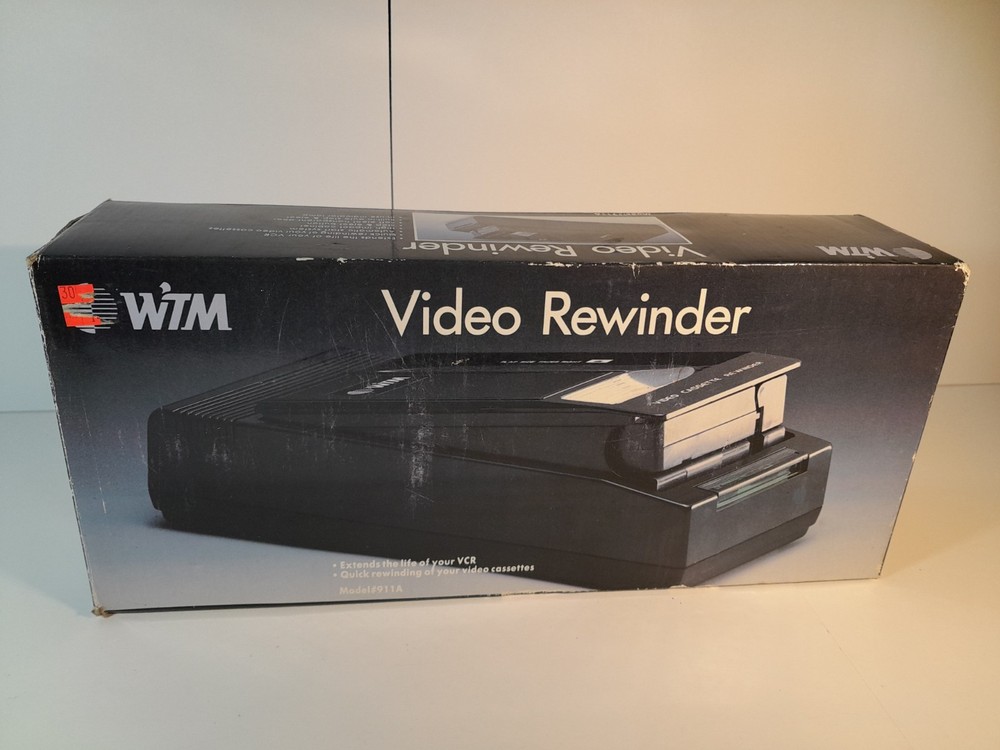 WTM VHS Video Rewinder w/ AUTO STOP & EJECT (Model: 911A) AC Powered DESCRIPTION