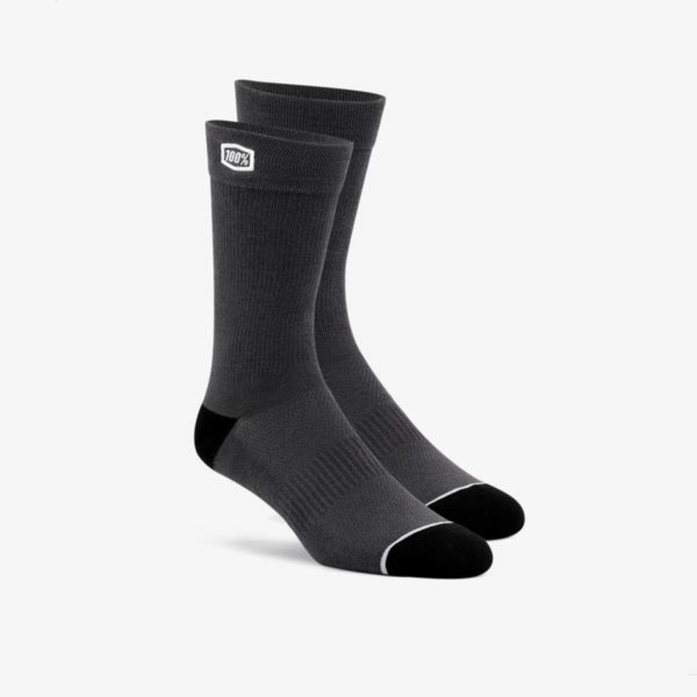 100% Solid Casual Socks Grey S/M