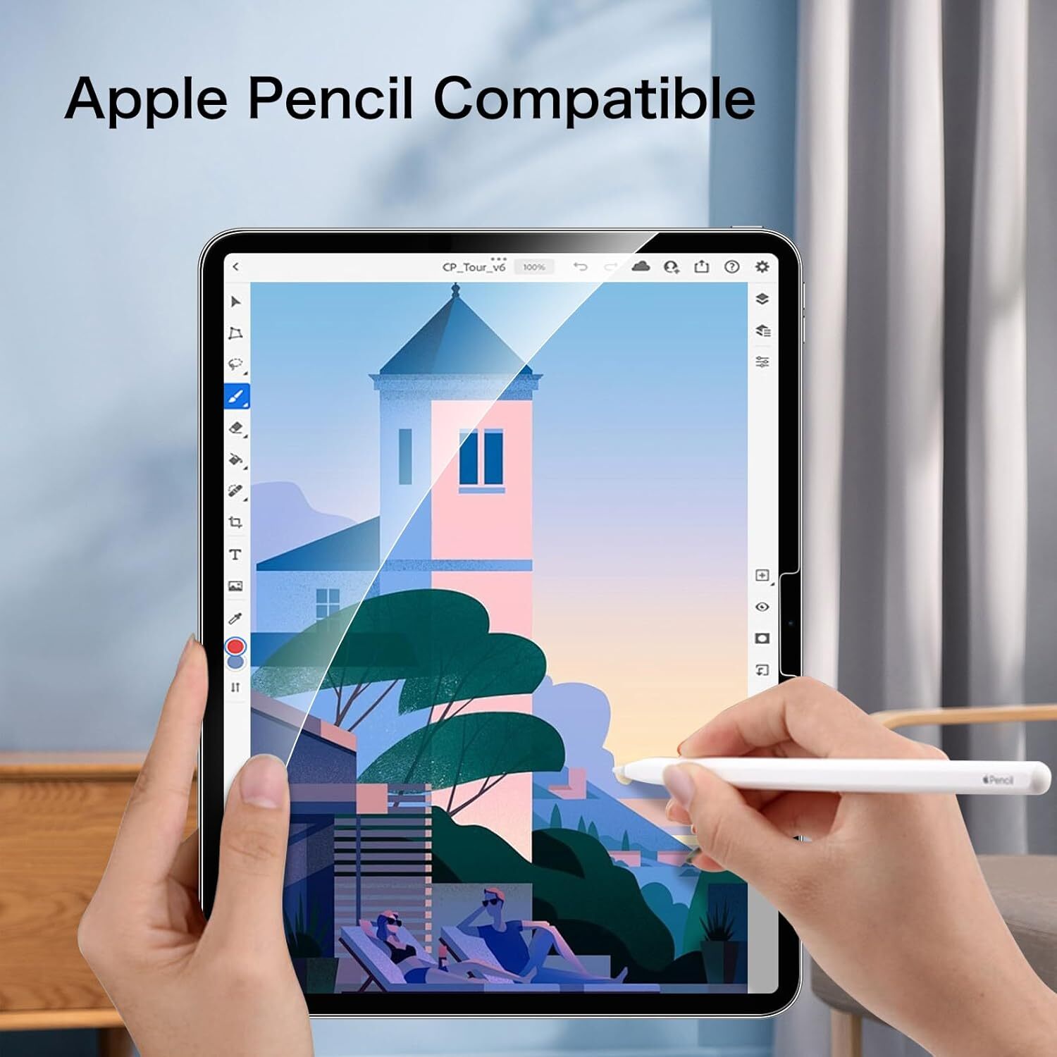 2-Pack Tempered Glass Screen Protector for iPad Pro 13-inch M4 2024 Anti Scratch