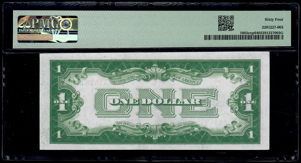 1928B $1 One Dollar Silver Certificate Note Fr#1602exp Experimental PMG 64 UNC