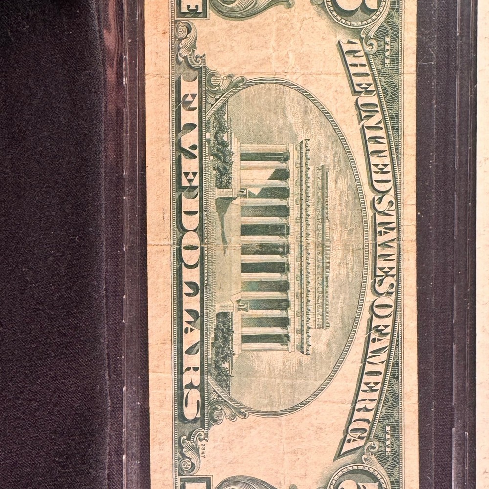 VINTAGE,ERROR MISCUT 1953 Five RED SEAL NOTE