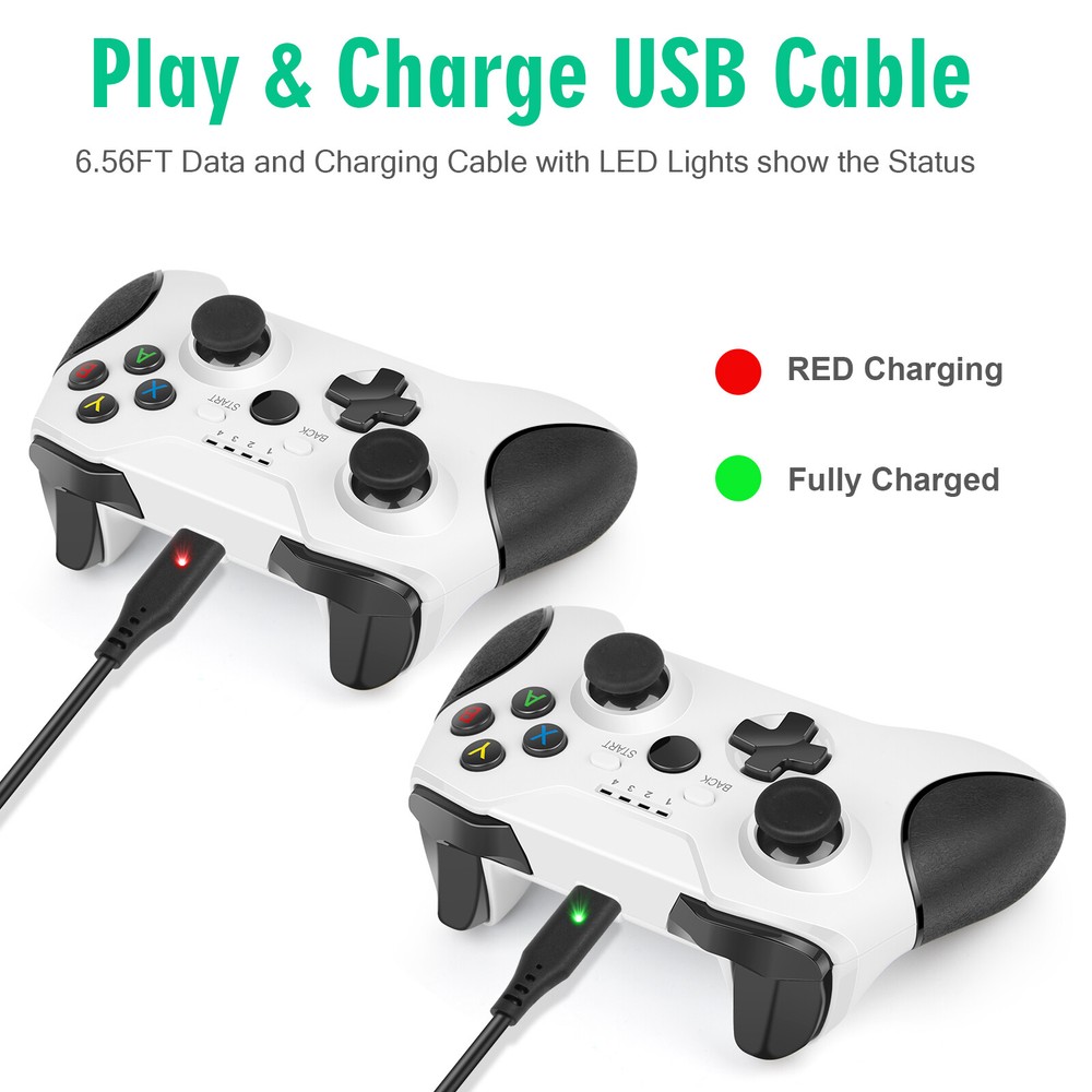 2x Rechargeable Battery Pack For XBox One Controller + USB/Type C Charging Cable