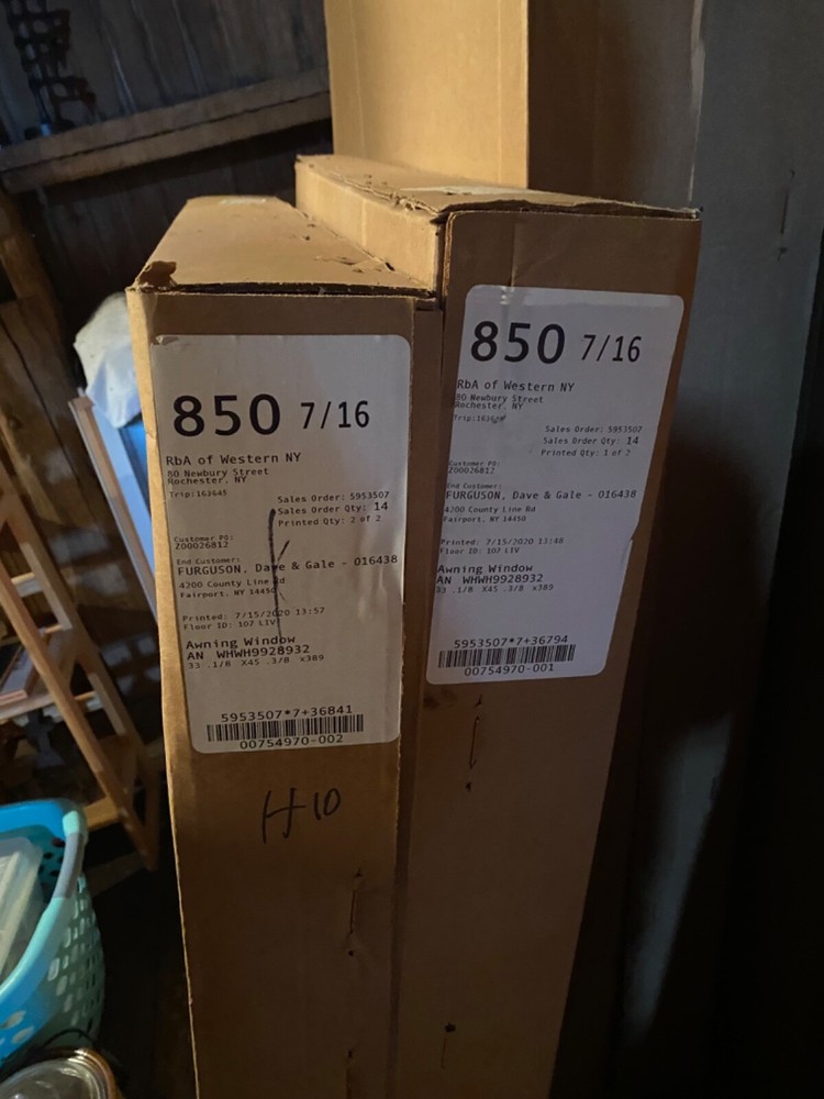 vinyl replacement windows Andersen new 8 several sizes