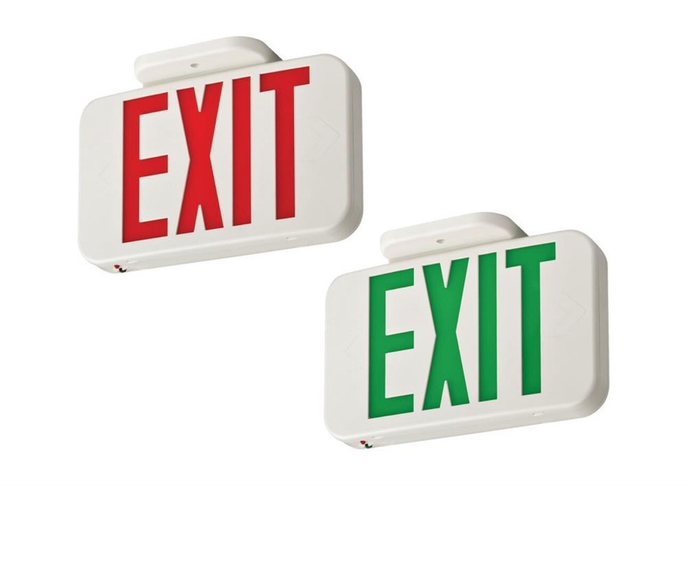 Lithonia Lighting EXRG EL M6 Thermoplastic LED Exit Light, Switchable Red/Green