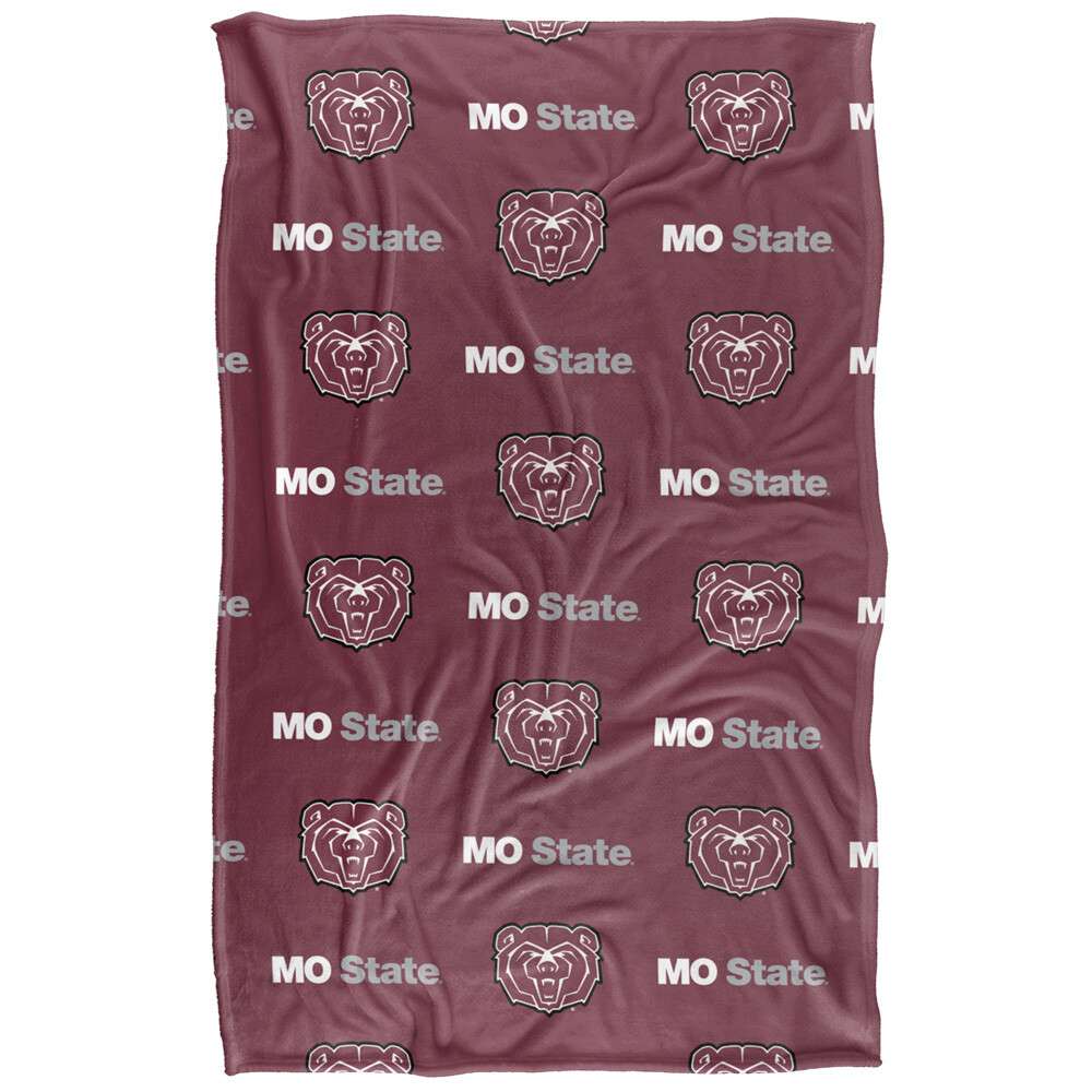 Missouri State University Logo Pattern Silky Touch Super Soft Throw Blanket
