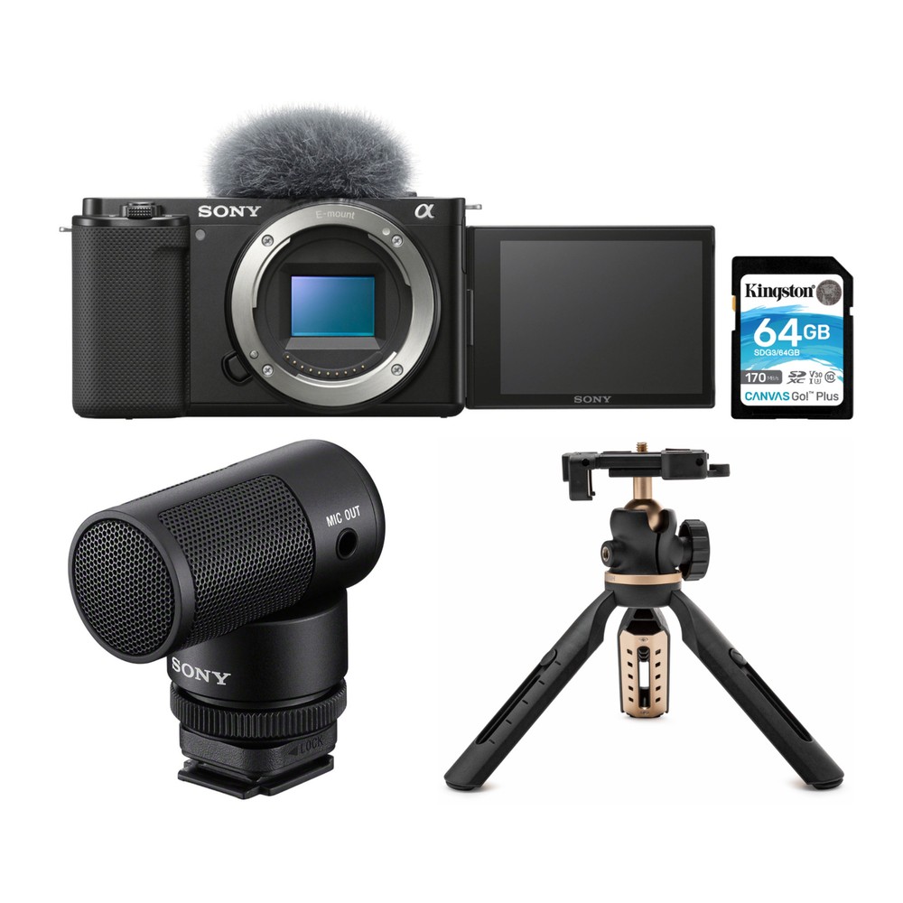 Sony Alpha ZVE10 APS C Interchangeable Lens Mirrorless Vlog Camera Bundle