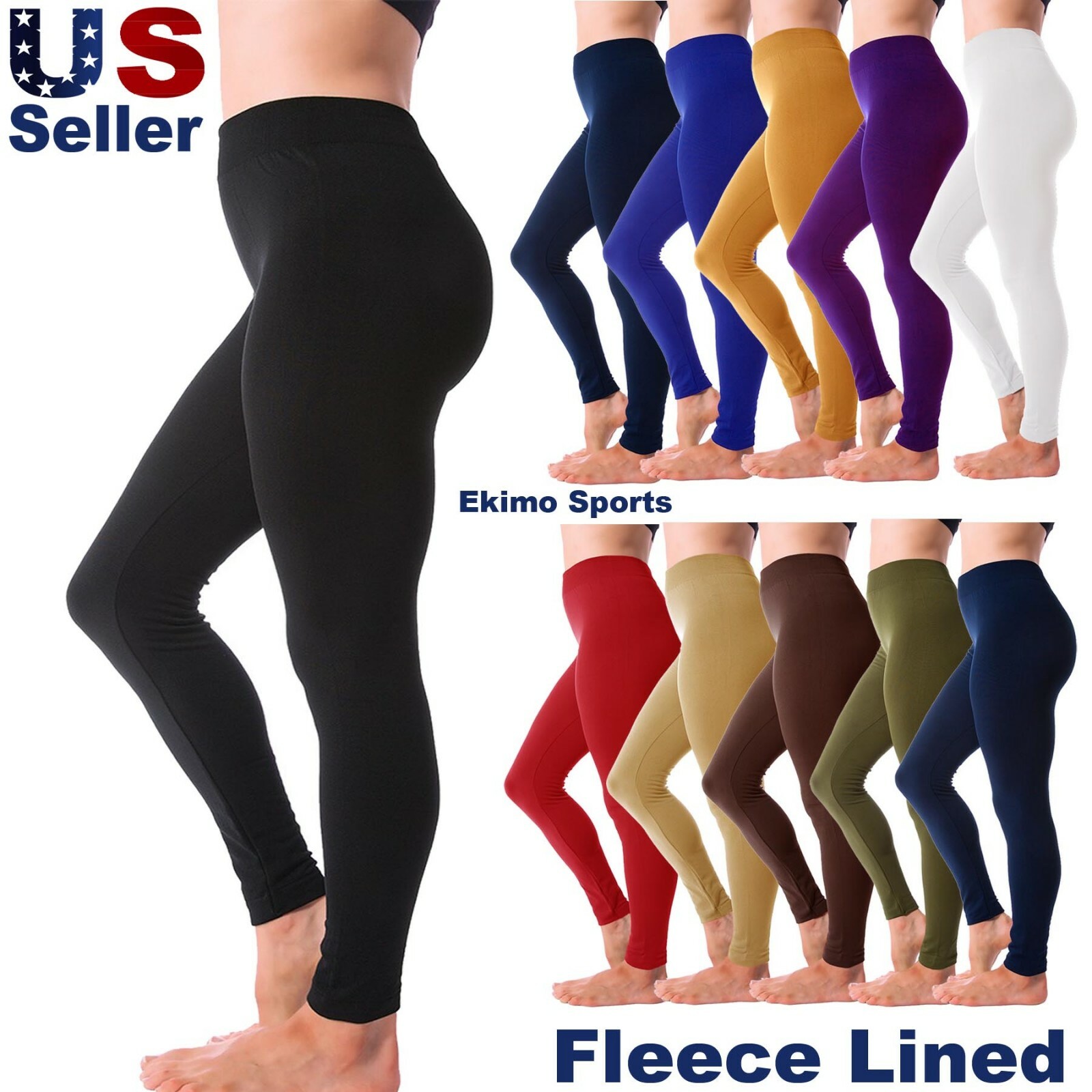 Women's Winter Warm Fleece Lined Legging Thick Full Length Slim Thermal Pants