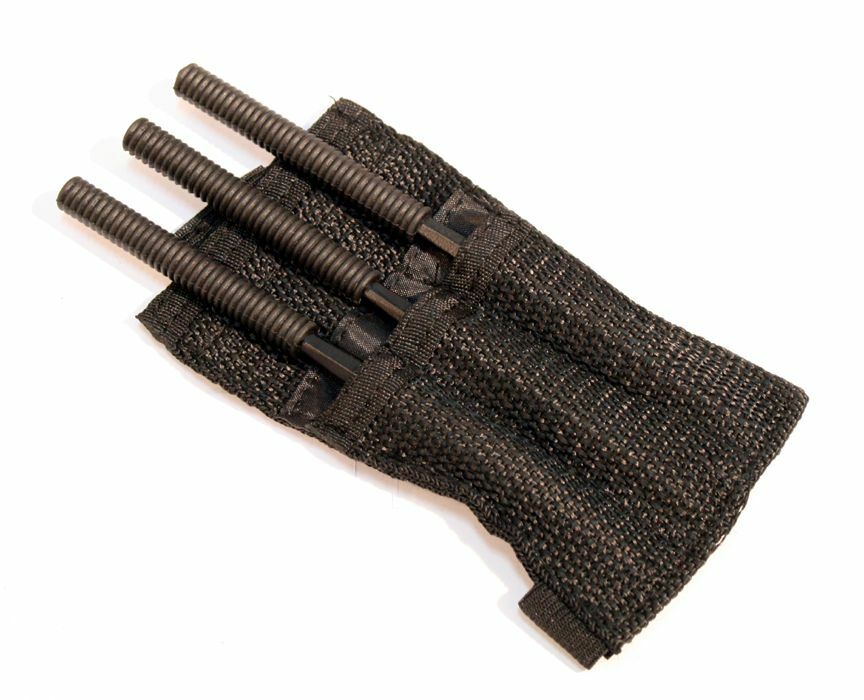 DEFENDER 6" 3pc Heavy-Duty Steel SPIKE Throwing Knife Set & Wrist Strap Sheath