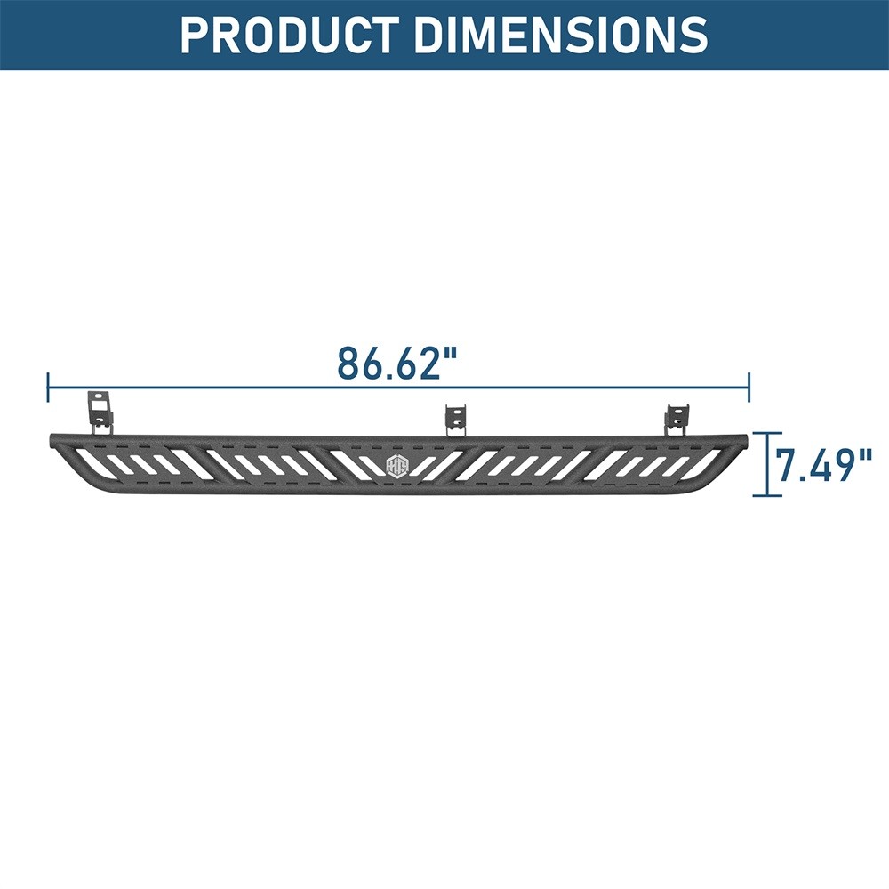 Pair Steel Nerf Side Step Bars Fit Toyota Tundra 2007-2021 Crew Cab 4-Door