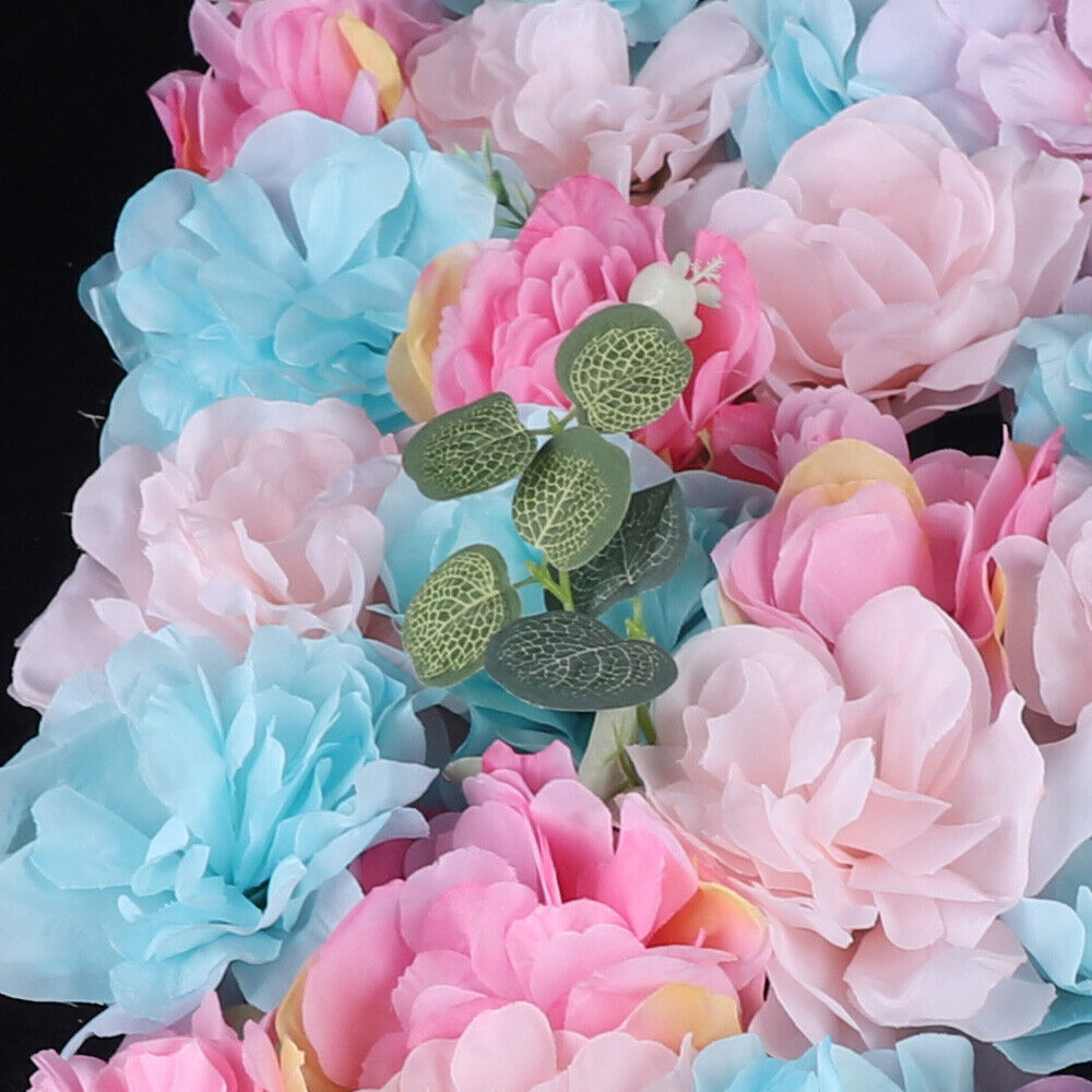 12Pcs Wedding Artificial Flower Wall Panel Hydrangea Rose Panel for Stage Decor