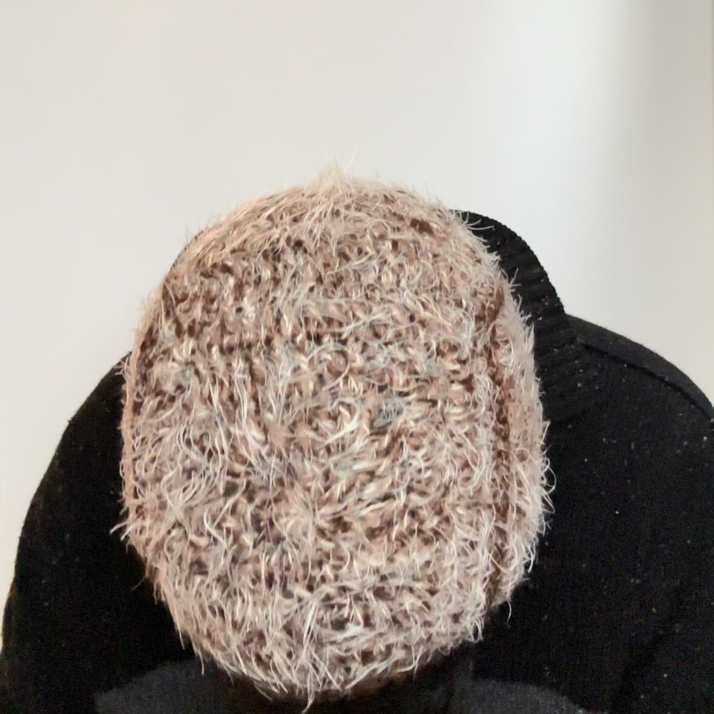 Fuzzy Crochet Balaclava - Chocolate