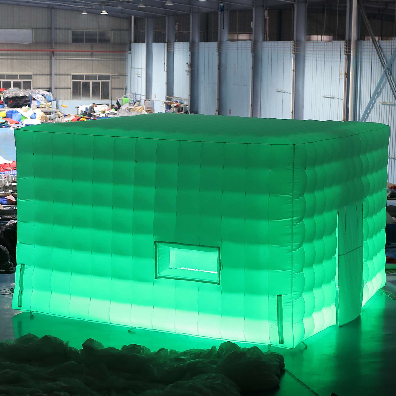 Inflatable Night Club 20FT White Inflatable Cube Party Tent w/LED lights US