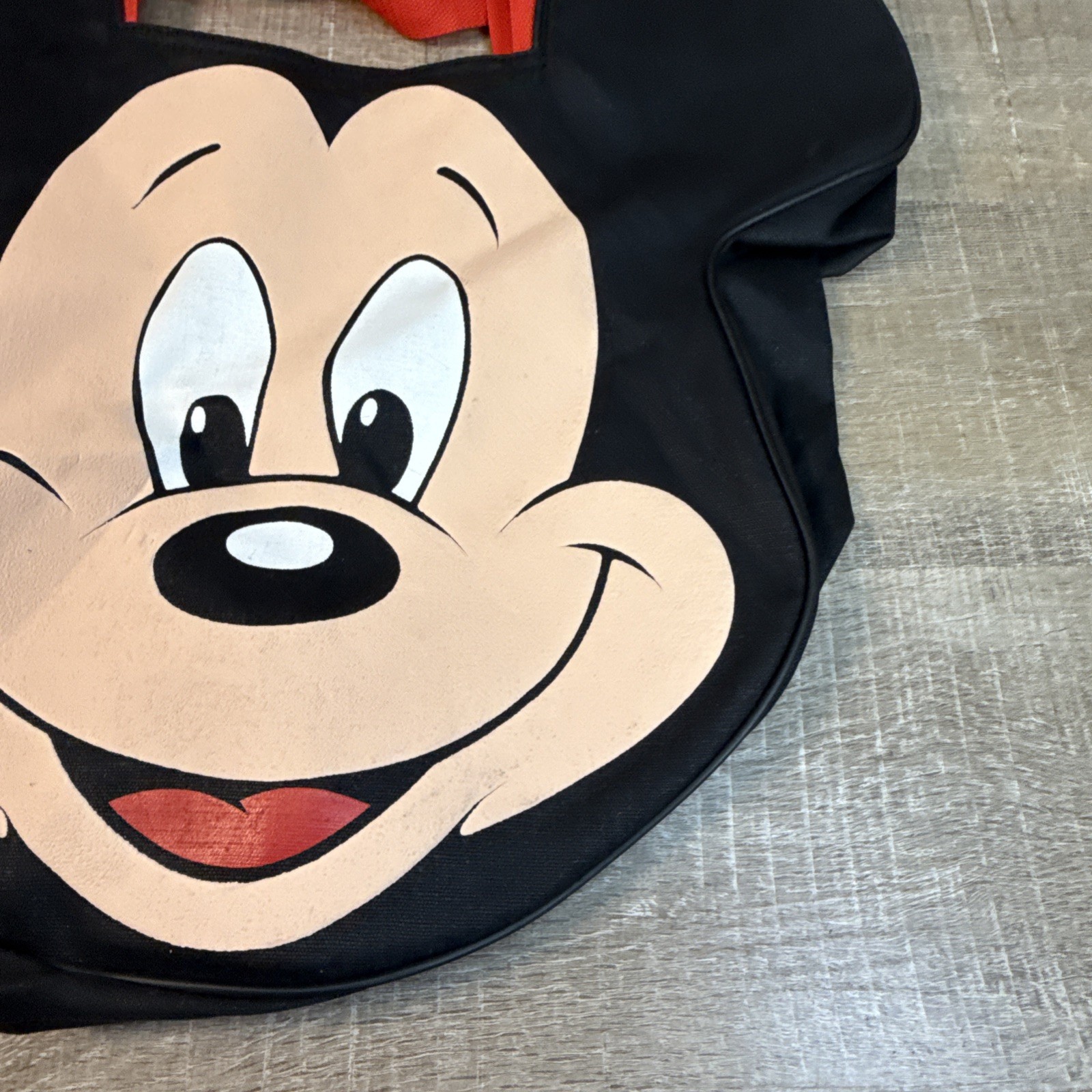 Vintage Mickey Mouse Head Shaped Walt Disney Store Tote Bag Rare 18” Tall