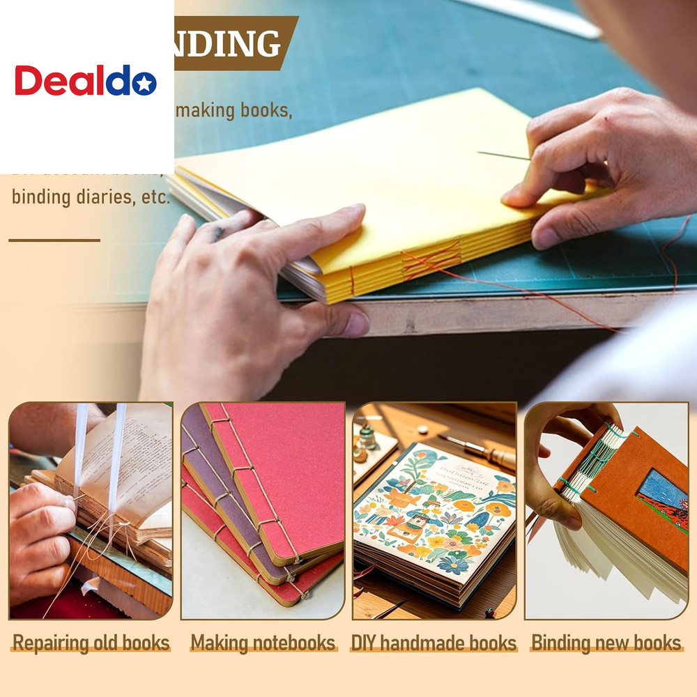 49 Pcs Book Binding Kits for Beginners Hand Bookbinding Tools Bookbinding Suppli