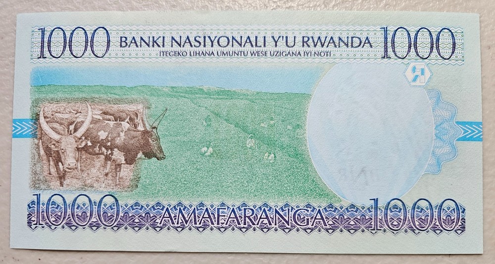 Rwanda 1000 Francs 1998 Unc