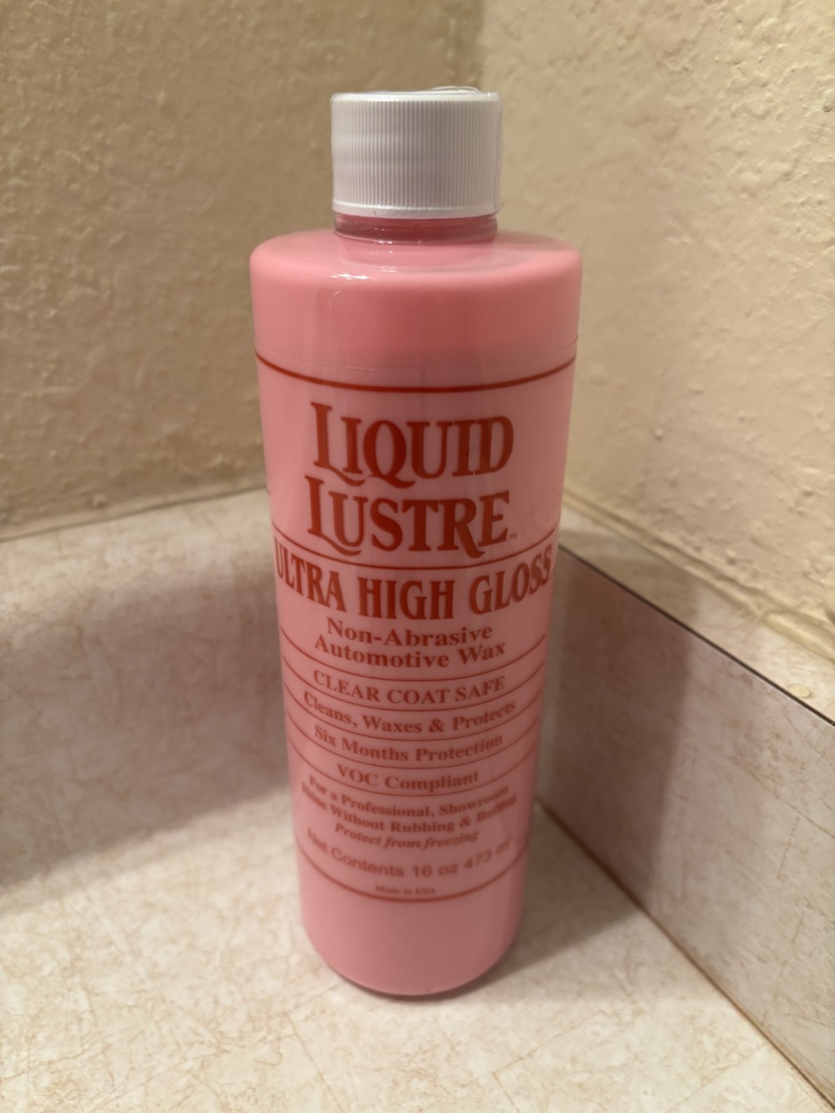 LIQUID LUSTRE PINK CARNAUBA CAR WAX - 16 OZ. BOTTLES - THE BEST!