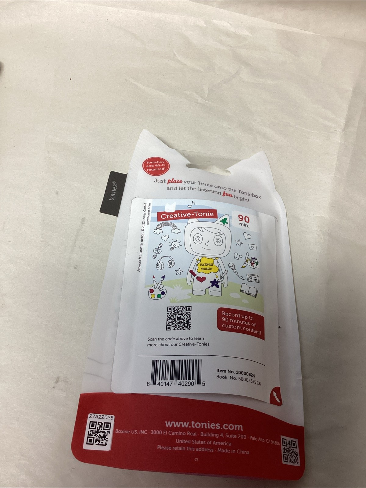 Tonies DIY Creative Toy Figurine; RecordableUpload up to 90 Minutes of Your Own