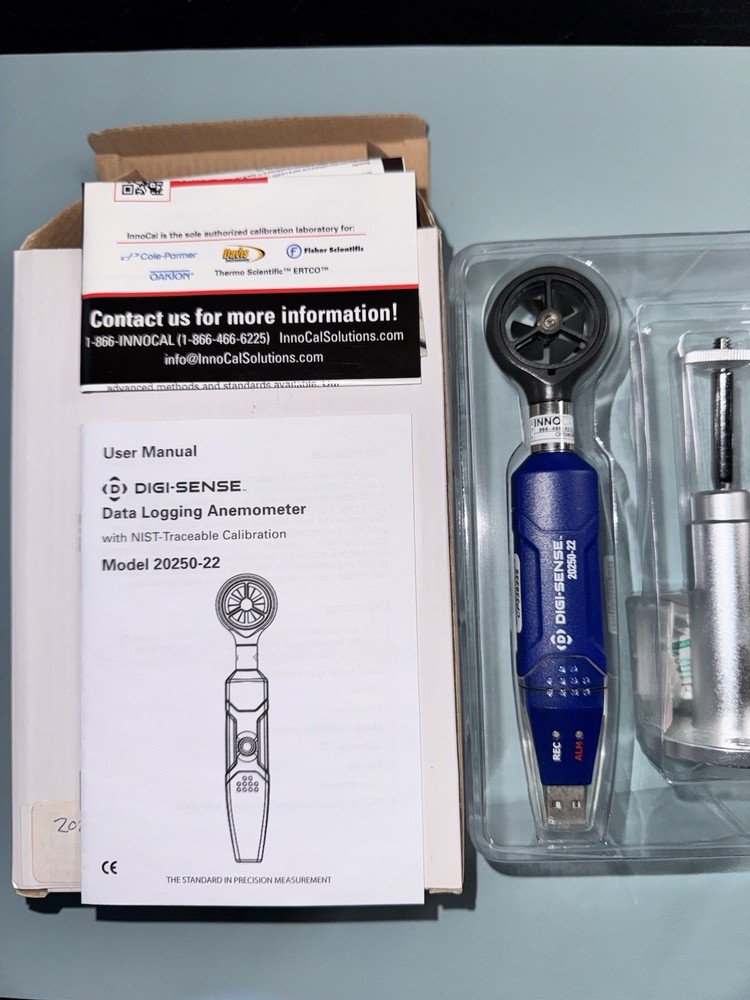 Digi-Sense Data Logging Vane Anemometer W/ NIST - Open Box Never Used