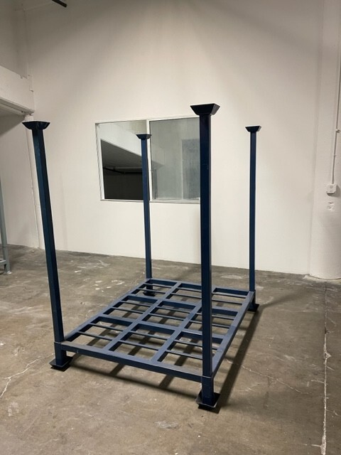 Portable Stackable Rack shelving for fabric/carpet/ boxes for warehouse (used)